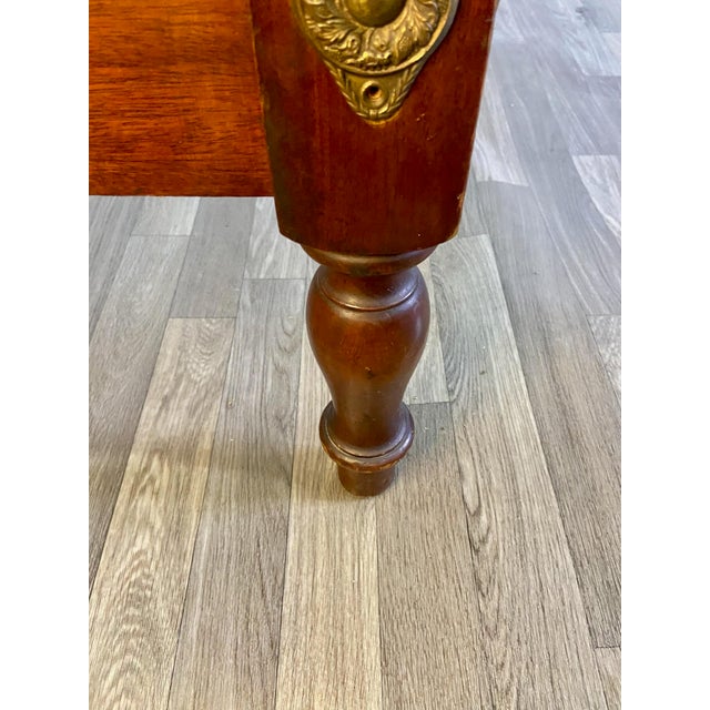 Vintage Twin Size Four Poster Bed With Pinecone Pineapple Finials