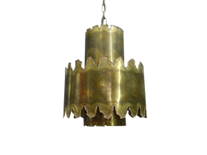 Brutalist Brass Pendant Lamp by Svend Aage Holm Sørensen for Holm Sørensen & Co, 1960s