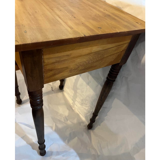 1960s Vintage One Drawer Two Tone Country Stand / Table From Upstate New York For Sale - Image 4 of 5