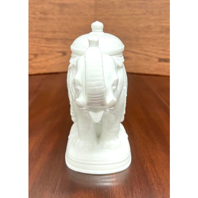 Ceramic Andrea by Sadek White Porcelain Elephant Candy Dish For Sale - Image 7 of 9