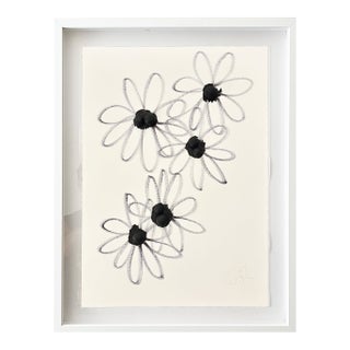 Minimalist Black & White Botanical Abstract, Framed by Jake Poser For Sale