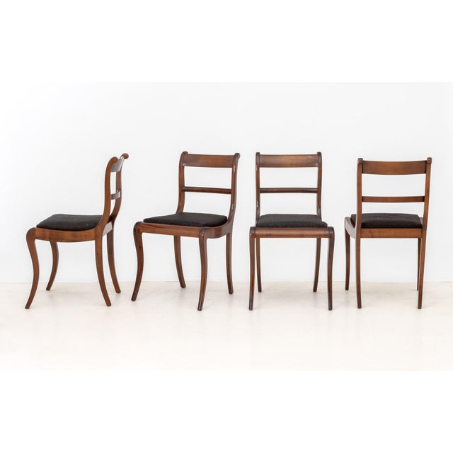 Traditional Regency Style Mahogany Dining Chairs, 4 For Sale - Image 3 of 7