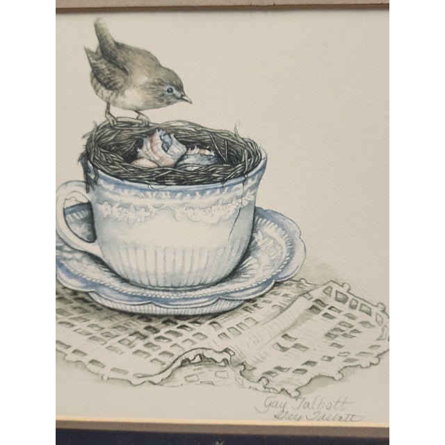 Lovely pair of 1986 original prints, avian subjects, by Gay Talbott Boassy. Both matted, pencil signed by the artist....