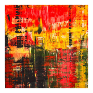 The Fire Inside Abstract Expressionism Acrylic Painting by Shabs Beigh