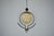 Mid-Century Modern Art Deco Italian Pendant Light with Etched Glass and Amber Globe, 1930s For Sale - Image 3 of 17