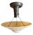 Mid 20th Century Art Deco Caramel Art Glass Semi Flushmount Light Fixture For Sale - Image 4 of 6