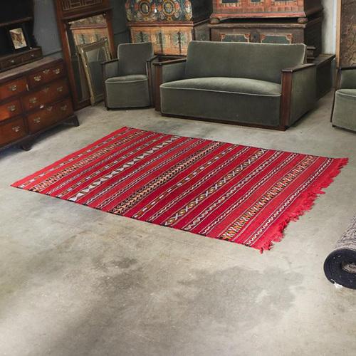 Vintage Wool Kilim Rug For Sale - Image 4 of 7
