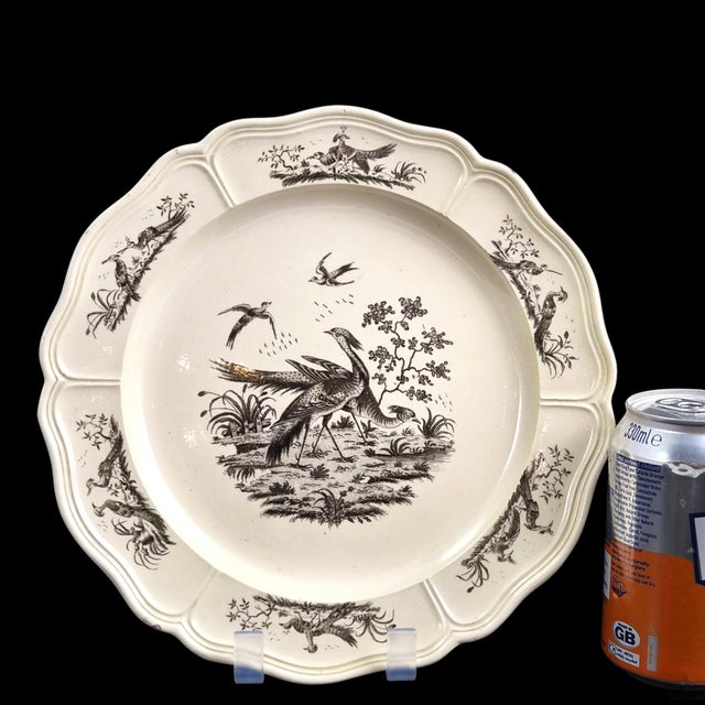 Creamware Liverpool Birds Plates from Leeds Pottery of Hunsle, 1770s, Set of 2 For Sale - Image 11 of 12