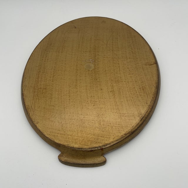 Italian Gold Italian Florentine Oval Tray For Sale - Image 3 of 3