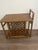 Wood McGuire Style Vintage 1970s Hollywood Regency-Style Faux Bamboo and Rattan Rolling Bar Cart For Sale - Image 7 of 12