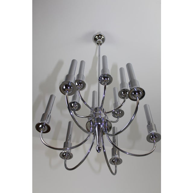 Chrome-Plated Chandelier, 1920s For Sale - Image 13 of 18