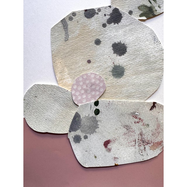 Abstract "Love Without Words 5" Original Mixed-Media Collage on Paper by Zac Woodiel For Sale - Image 3 of 9