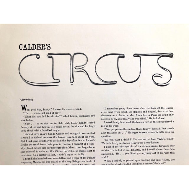 (after) Alexander Calder, Alexander Calder Circus Reproduction Lithograph After a Drawing, 1964 For Sale In Miami - Image 6 of 9
