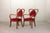 Wood Set of Vintage Red Velvet Side Chairs, 1950s For Sale - Image 7 of 18