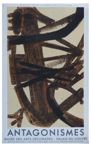Pierre Soulages, Antagonisms, 1947, Lithograph