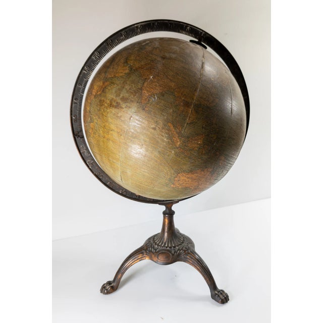 Farmhouse Early 20th Century Decorative Rustic Celestial Floor Globe by Weber Costello For Sale - Image 3 of 12