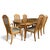 Wood Oak and Cane Dining Set With Oval Extending Table and Six Chairs For Sale - Image 7 of 7