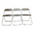 Castelli Plia Folding Chairs in Lucite and Chrome - A Set of 3 For Sale