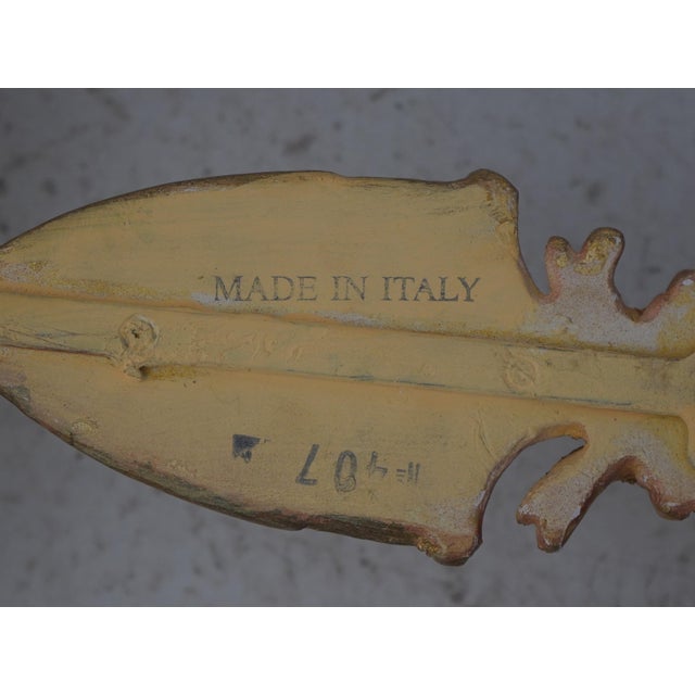 1990s Pair of Italian Gold Wheat Sheaf Candelabra Wall Sconces For Sale - Image 12 of 12