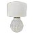 White Washed Wicker Basket Lamp With Chrome Fittings For Sale