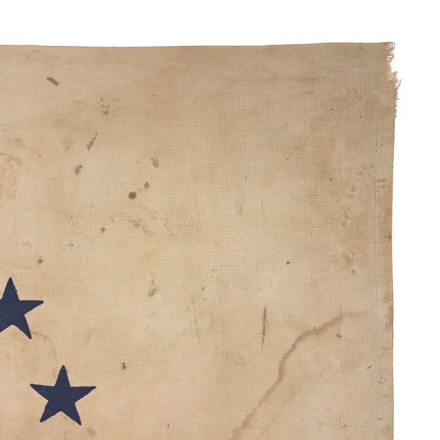 Large Vintage Cotton American Minuteman Flag With Fully Sewn Detail For Sale - Image 4 of 7