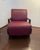 Pair of beautiful Art Deco lounge Chairs, Shanghai Style. Wood frame with burgundy leather seating. Very comfortable....