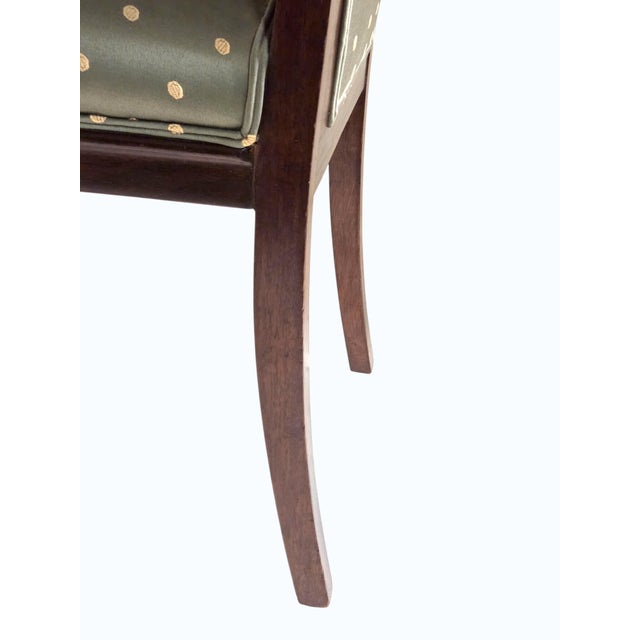 Early 20th Century French Art Deco Desk / Arm / Side/ Occasional Chair Thuya Wood & Silver Leaf- Attributed to M. Dufrene For Sale - Image 10 of 12