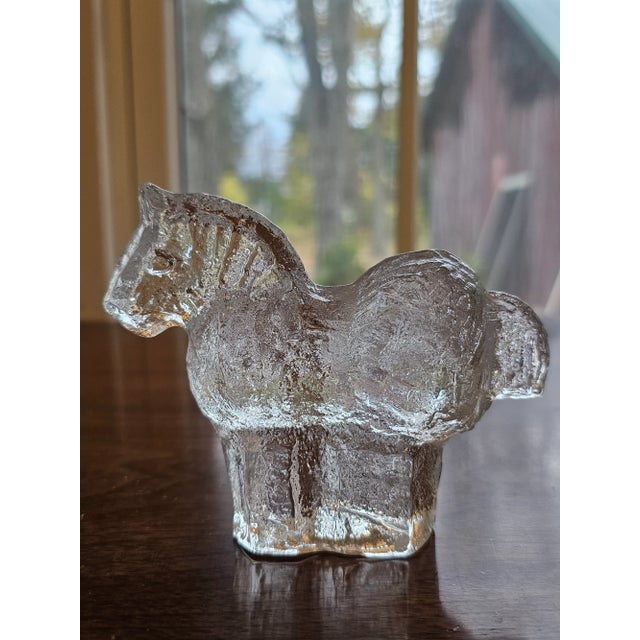 Pair of Vintage Pukeberg Glass Mid-Century Modern Swedish Signed Papeprweights by Uno Westerberg For Sale - Image 9 of 9