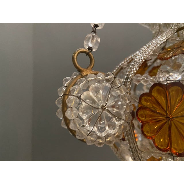 Beaded Crystal Pendant Lamps from Bacci Firenze, 1970s, Set of 2 For Sale - Image 6 of 15