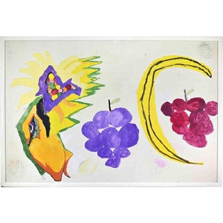 Unknown, Modern Still Life, 1990s, Tempera and Watercolor, Framed For Sale