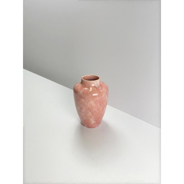 Astra Ware Vase in Rose Pink Drip Glaze from Minton Hollins, England, 1920s For Sale - Image 3 of 10