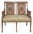 Painted Satinwood and Caned Settee, 1890s For Sale