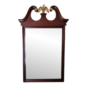 Early 20th C. American Federal Revival Mahogany Eagle Mirror