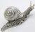 Italian Vintage Italian Genuine Silver 800 Real Size Snail Figurine Vicenza Detailed Rare Decor For Sale - Image 3 of 11