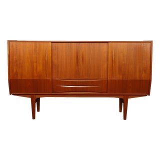 Vintage Danish Highboard in Teak For Sale
