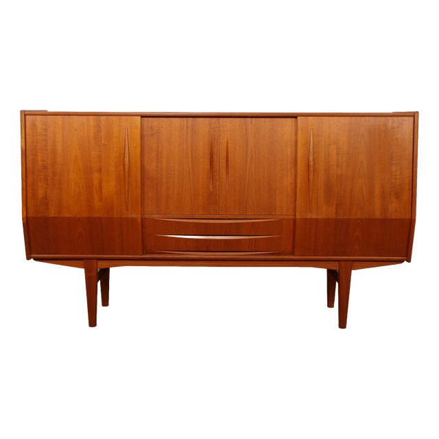 Vintage Danish Highboard in Teak For Sale