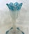 Vintage Fenton Blue Crest Glass Candle Holder, It has a tulip shaped top and base, with a twisted stem in the middle. The...