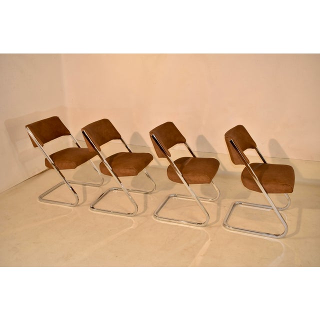 Set of Four Howell Cantilever Chrome Chairs, Circa 1960's For Sale - Image 9 of 15