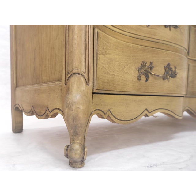 Wood Pickled Solid Cherry Country French 12 Drawers 6' Long Dresser Credenza MINT! For Sale - Image 7 of 16
