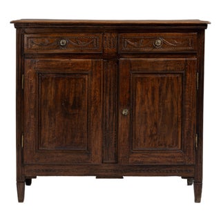 19th Century French Dark Brown Renaissance Buffet in Original Patina For Sale