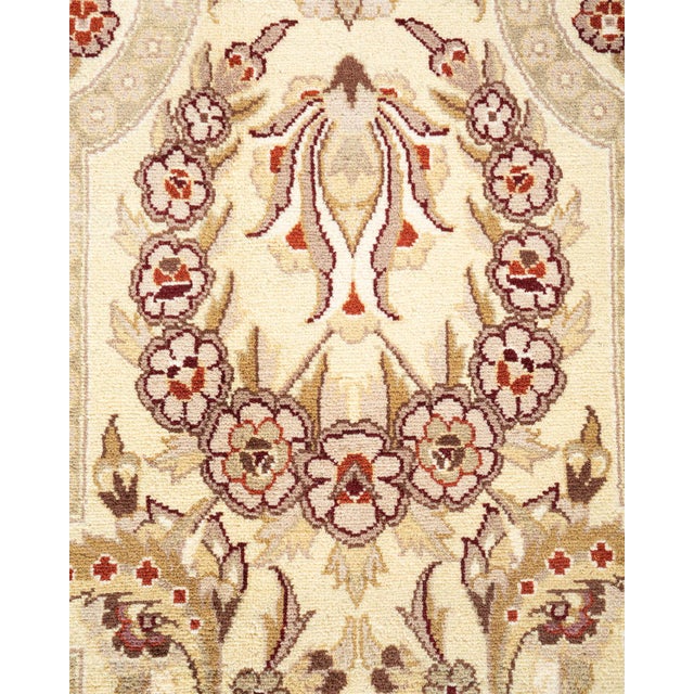 Traditional Mogul, One-of-a-Kind Hand-Knotted Area Rug - Ivory, 8' 0" x 10' 5" For Sale - Image 3 of 8