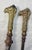 Figurative Set of 3 Antique 1800s Brass Steel Figural Dragon Fireplace Tools Poker Tong For Sale - Image 3 of 15