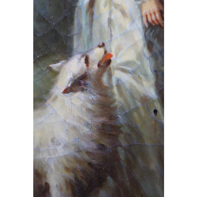 Late 20th Century Mr & Mrs William Hallett Morning Walk Oil Painting After Thomas Gainsbourough For Sale - Image 9 of 13