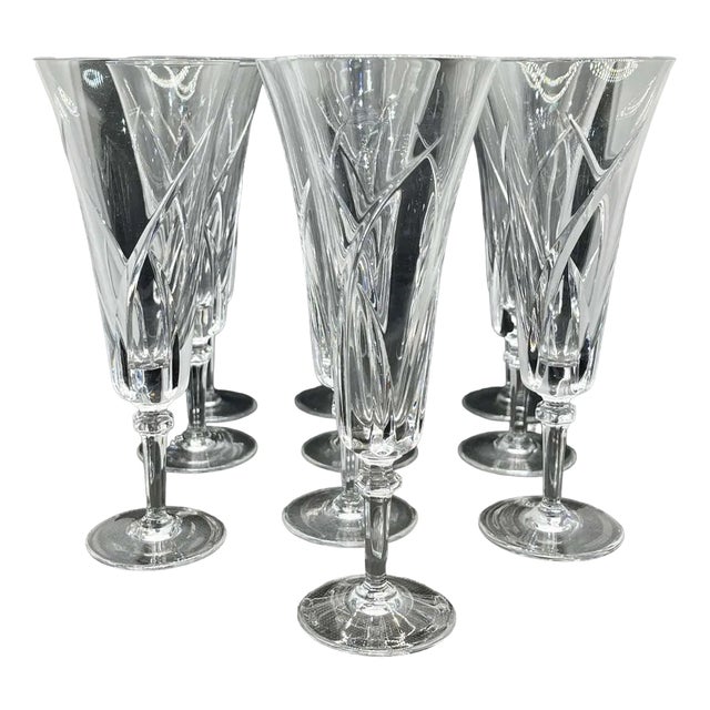 Champagne Flutes in Sèvres Niagara Model, 1950s, Set of 10 For Sale