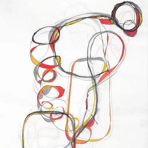 Abstract Tracey Adams "Balancing Act 3", Painting For Sale - Image 3 of 4