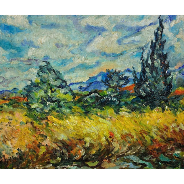 Chantal Grimb. French ( b.1947 - d.1988 ). Tout Est Rythme, Honfleur, 1972. Oil On Artist’s Board. Signed Lower Left....