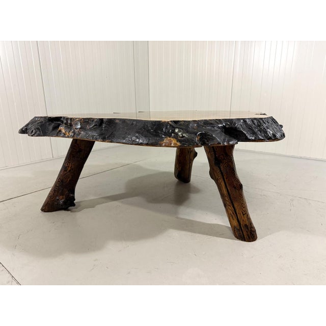 Large Tree Trunk Coffee Table by Frank Armich, Canada, 1970s For Sale - Image 9 of 15