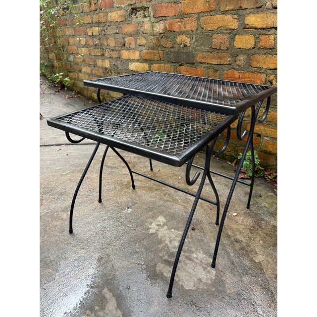 no maker's mark mid century modern iconic petite side tables, attributed to salterini, by designer maurizio tempestini,...