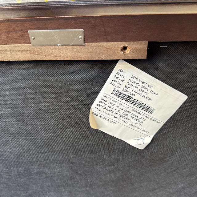 Hickory Chair for Ruby Livingdesign Spool Chair For Sale - Image 11 of 12