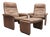 Lounge Chairs with Ottoman from de Sede, Switzerland, 1960s, Set of 3 For Sale